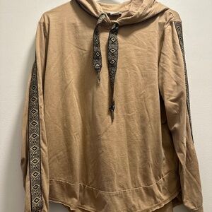 Ariat western hooded long sleeve top sz large